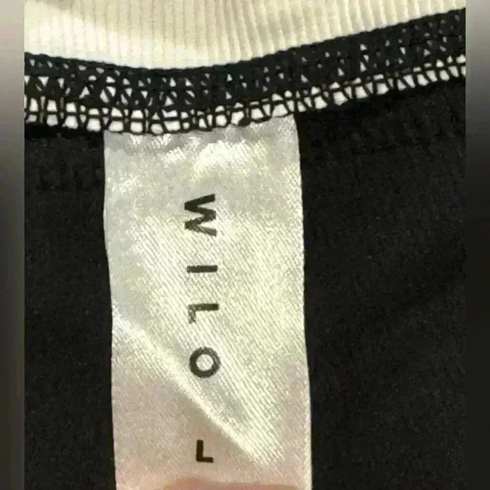 Women’s Wilo The Label Australia Black & White Ribbed Leggings - Size Large - Picture 4 of 5